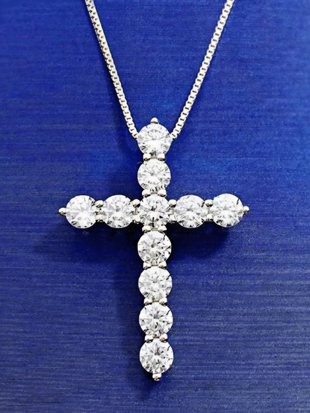 Brilliant Crystal Cross Necklace in White - Women